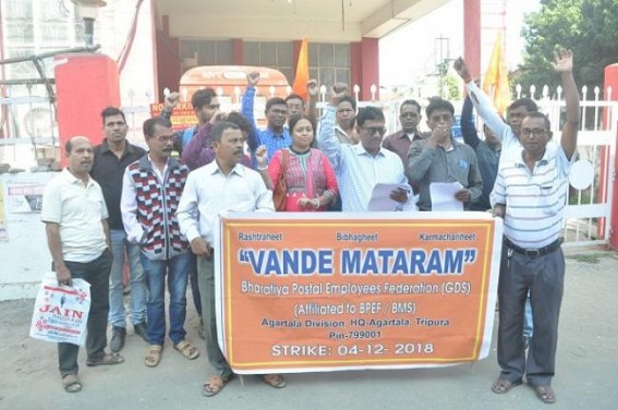 Grameen Dak Sevaks launch strike demanding pay hike