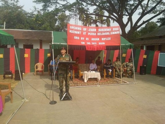 Assam Rifles facilitated opening of Jeevan Suraksha Bima Yojna accounts