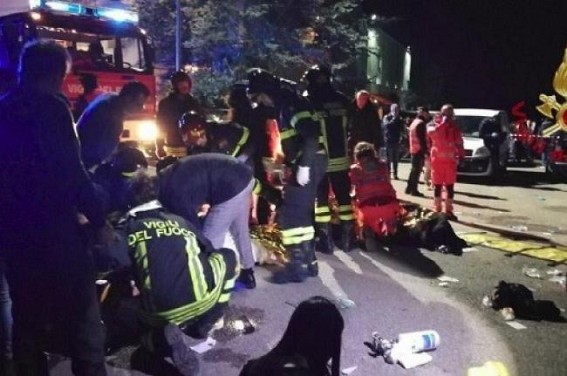 6 killed in Italy nightclub stampede