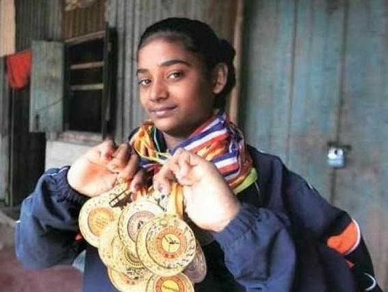 Tripura girl bags 5 gold medals at national meet gymnastic
