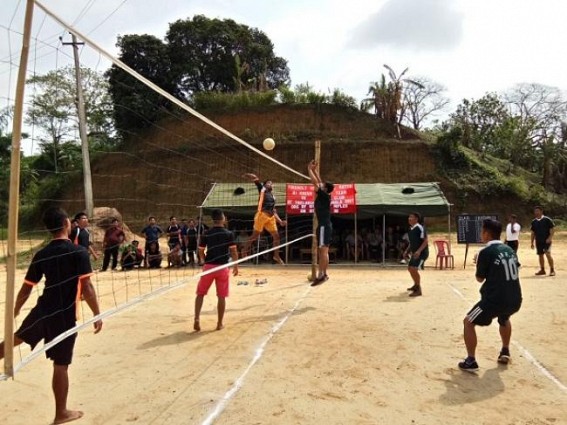 Volleyball match organized by Assam Rifles 