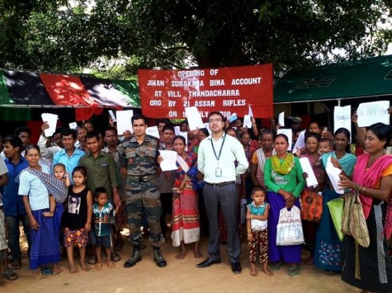 Assam Rifles facilitates Jeewan Suraksha accounting at Gomati District