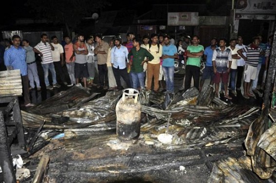 Fire gutted 6 shops at Natun Nagar ahead of Diwali