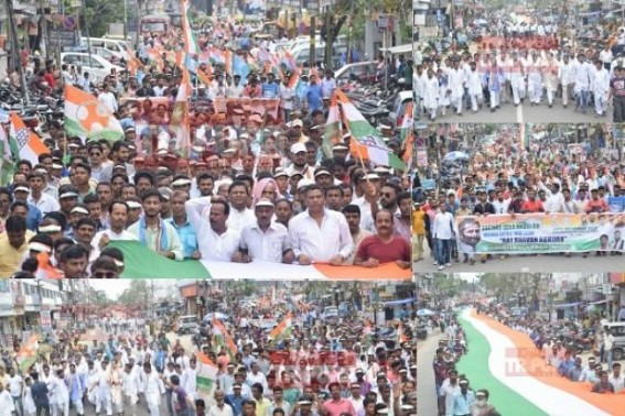 JUMLA Modi-Ambani's Rafale Deal scam : Tripura Congress hits Agartala streets with massive protest, meets Governor