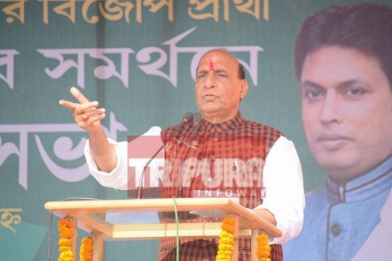 'Manik Sarkar's Tripura is running at 2G speed' : Rajnath