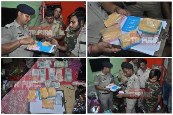 East Agartala Policeâ€™s major breakthrough as Tripura turns into a Transit hub for Indo-Bangla narcotics smuggling : 42 grams Brown Sugar, Heroin worth Rs 4.20 lakhs, cash Rs.1.5 Lakhs seized from CMâ€™s Assembly Constituency