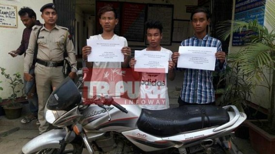 3 thieves arrested with bike