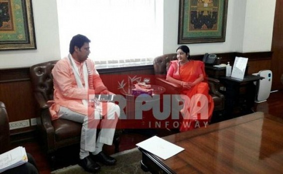 Tripura CM meets Union Minister of External Affairs at Delhi