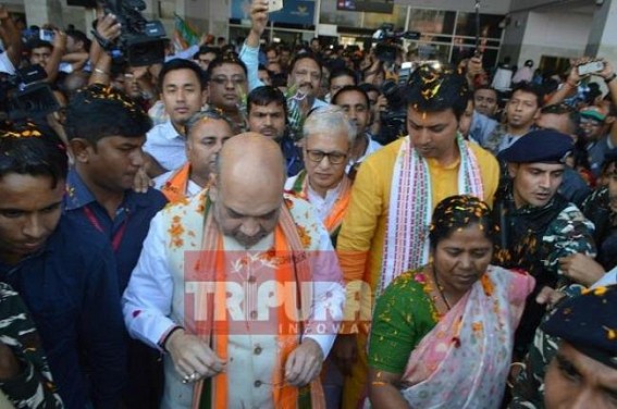 Within 3 months of Poll-Victory, Central BJP is worried about Tripura situation under Biplab Deb : Massive leadership Crisis in State BJP, Amit Shah to visit Tripura