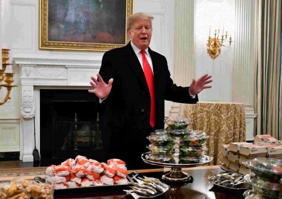 Trump hosted fast-food dinner for college football team