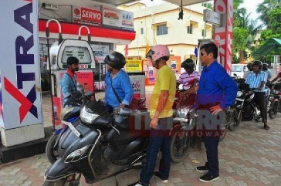 Fuel prices shoot up every day, Petrol Price in Agartala Rs. 70.40, Diesel Rs. 65.91 on Tuesday