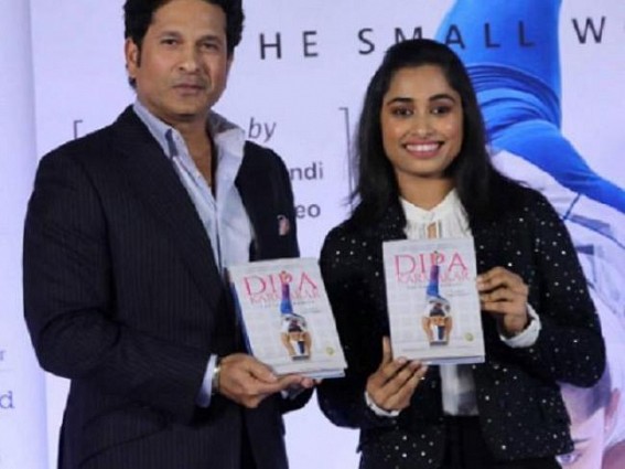  Sachin Tendulkar launches Dipa Karmakar's book 'The Small Wonder'