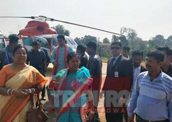 Pratima Bhowmikâ€™s Helicopter misuse stuns State Administration