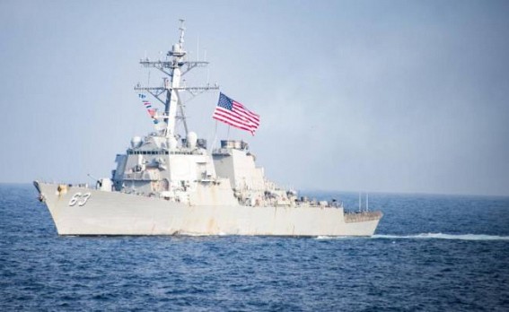 US warships sail near South China Sea islands