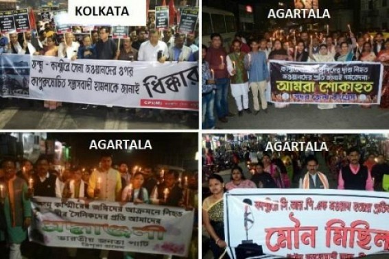 All Political Parties marched silent rallies nationwide condemning Pulwama Terror Attack  : Tripura mourns alongwith nation