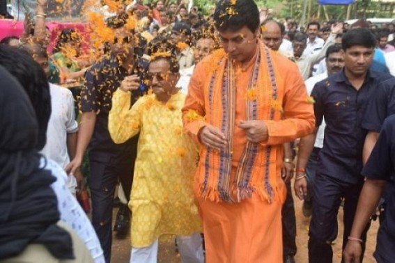 Resentment erupted after Biplab Deb calls opposition leaders â€˜Beggars with Katoraâ€™ for demanding Job-Opportunities for unemployed youths