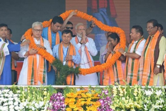 Modiâ€™s second flop rally in Tripura after February 9, Public reject JUMLA-Party : BJP lost popularity in 1 year under Biplab Deb