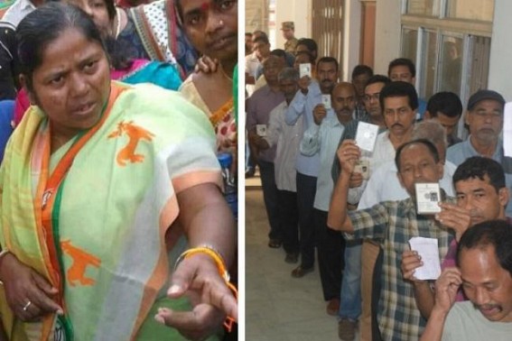 Pratima Bhowmik led BJPâ€™s Massive Election rigging across Tripura, EC silent, Police mute spectator : Booths 34/46 at Jirania, 10/13 booth in Assampara captured 