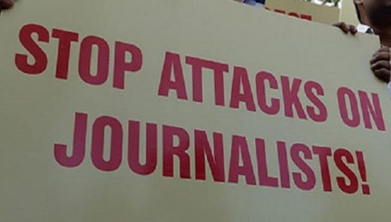 7 journalists attacked in last 1 week : CPI-M torches on Candle-Marcher Journalistsâ€™ silence 