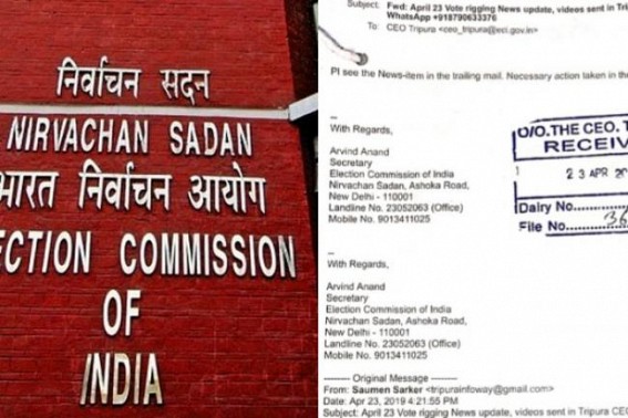 ECI issued â€˜urgent noticeâ€™ to CEO about East Tripura Poll rigging, booth capturing in South Tripura, CCTV camera damages based on TIWN news, Editorâ€™s complaint on BJP's organized violence