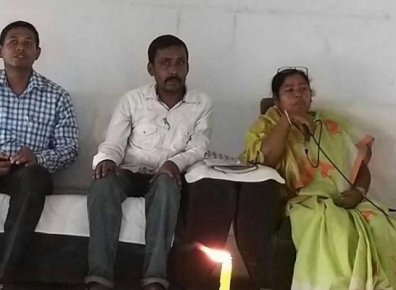 Pratima Bhowmik starts meeting at Dhanpur in Re-Poll fear