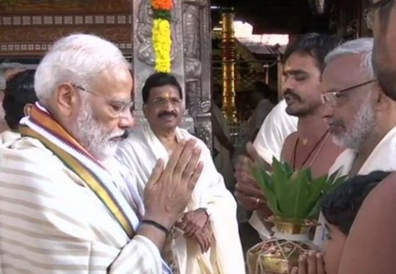 Modi prays for India's 'progress, prosperity' at Kerala temple