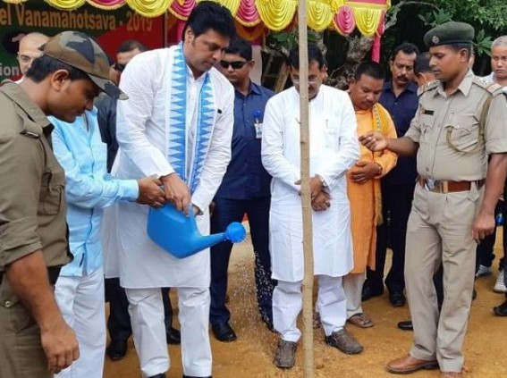Tripura Government has set a new record by Planting 6500 trees in one minute
