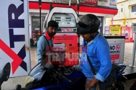 Fuel price raising high in Tripura along with countrywide rise