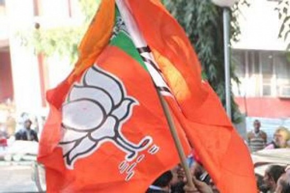 BJP supporters staged protest before Party HQ centering Panchayat election candidatesâ€™ list