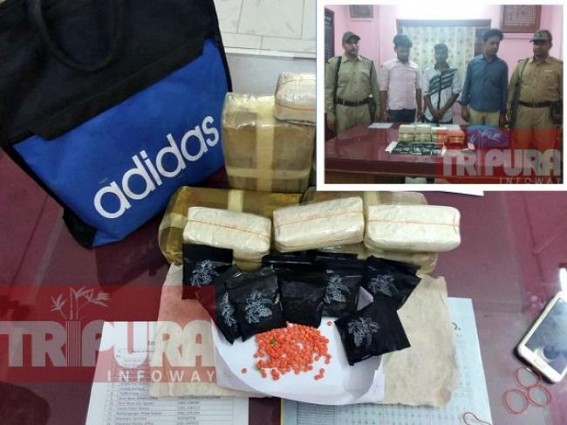 Tripuraâ€™s young generation under threat of â€˜Yaba Monsterâ€™ : Ranir Bazar Police seized contraband items worth Rs. 40 lakhs, 3 arrested