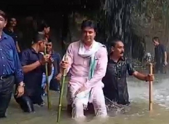 CM visits Buddha Falls at Unakoti