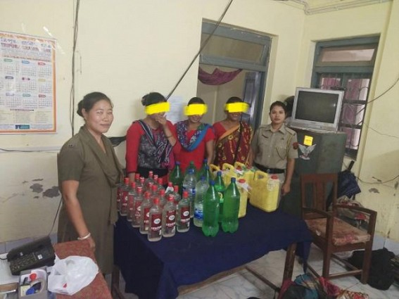 3 women arrested with local liquor items 