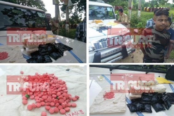 Massive Narcotics Smuggling, Nonstop Yaba tablets supply in Tripura : 20,000 Yaba tablets seized at the worth of Rs. 40 lakhs, 3 Arrested