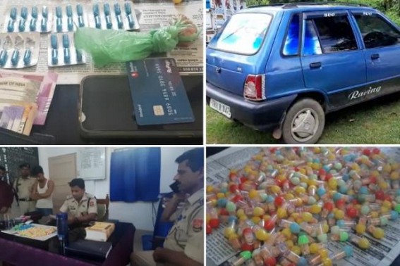 Massive Narcotics Smuggling, Yaba, Heroin, contraband items gripped Tripura : Udaipur Police seized Heroin, Brown Sugar, Yaba tablets, 2 arrested