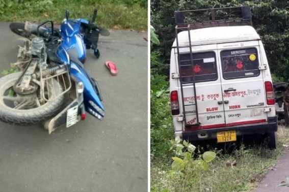 Bus-bike collision in Amarpur road, 1 critical, many injured