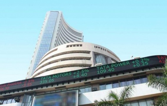 Sensex up 97 points, Nifty above 11,000