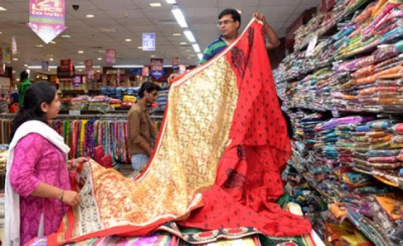 Pre-Durga puja season draws gathering of customers in garment shops