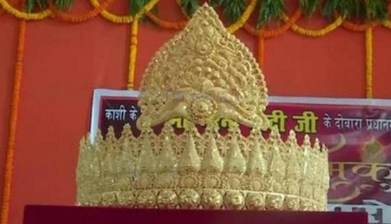 Gold crown offered at Varanasi temple on PM Modi's b'day