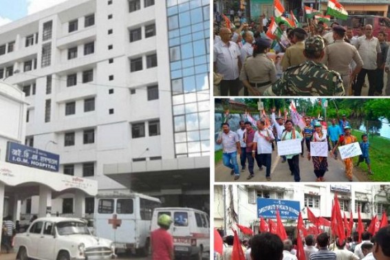 Scrapping of Free Medical Services in Govt hospitals causing widespread criticisms, protests against BJP Govt in Tripura