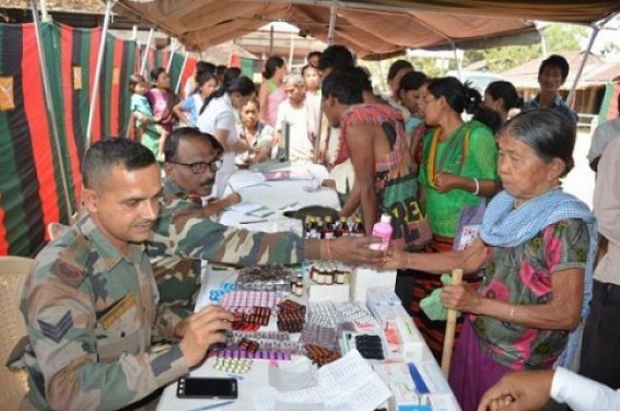 Free Medical Camp organized by Assam Rifles, 256 poor villagers attended
