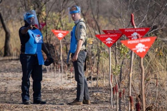 Harry walks in Angola minefield 22 years after Diana