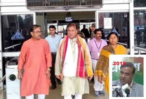 â€˜Record my speech, Baad me Ghuma-Ghuma-Kar-Salana!â€™ : Sarada Scamster Himanta devastated Tripuraâ€™s unemployed youths with FRAUD promises, public troll Himanta on his return to Tripura 