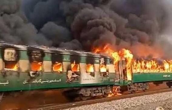 Pak train fire: Death toll reaches 65 