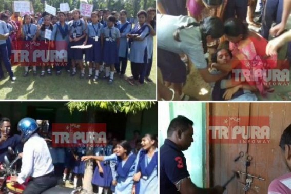 Massive protest in Tripura School over favorite Teacherâ€™s forceful transfer by BJP leaders : Innocent studentsâ€™ protest exposed JUMLA-Education system under Ratan Lal 