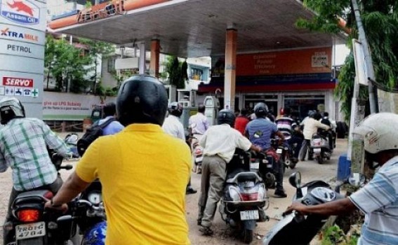 Fuel prices remain high in Tripura, Petrol Rs. 75.49, Diesel Rs. 68.16 in Agartala