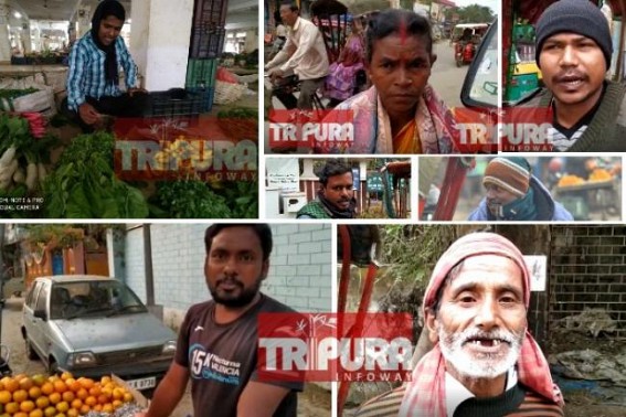 Lack of cashes in womenâ€™s hands directly affecting hawkers, small scale businessmen in local markets of Tripura, massive drop of Govt given mandays  revealed in survey : Working class people undergoing depressions, tensions