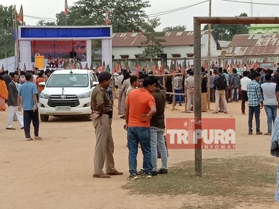 Tripura CM led BJP's rally at Gandachara amid little gathering 