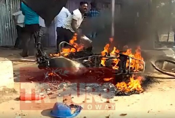 Govt report says, shops were burnt by NESO agitators, but footage says a different story