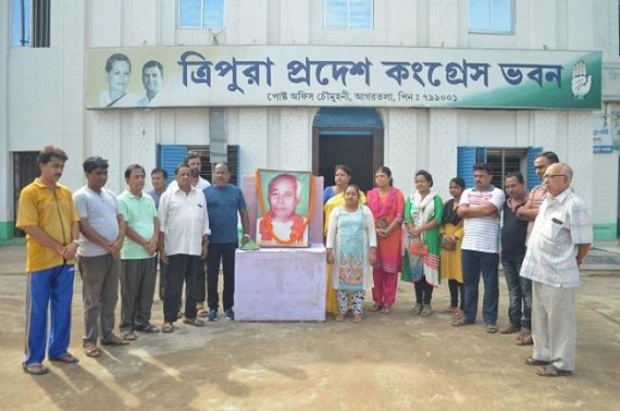Congress paid tribute to first CM of Tripura