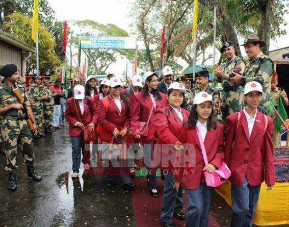 BSF students start for 5 days adventure visit at Bangladesh